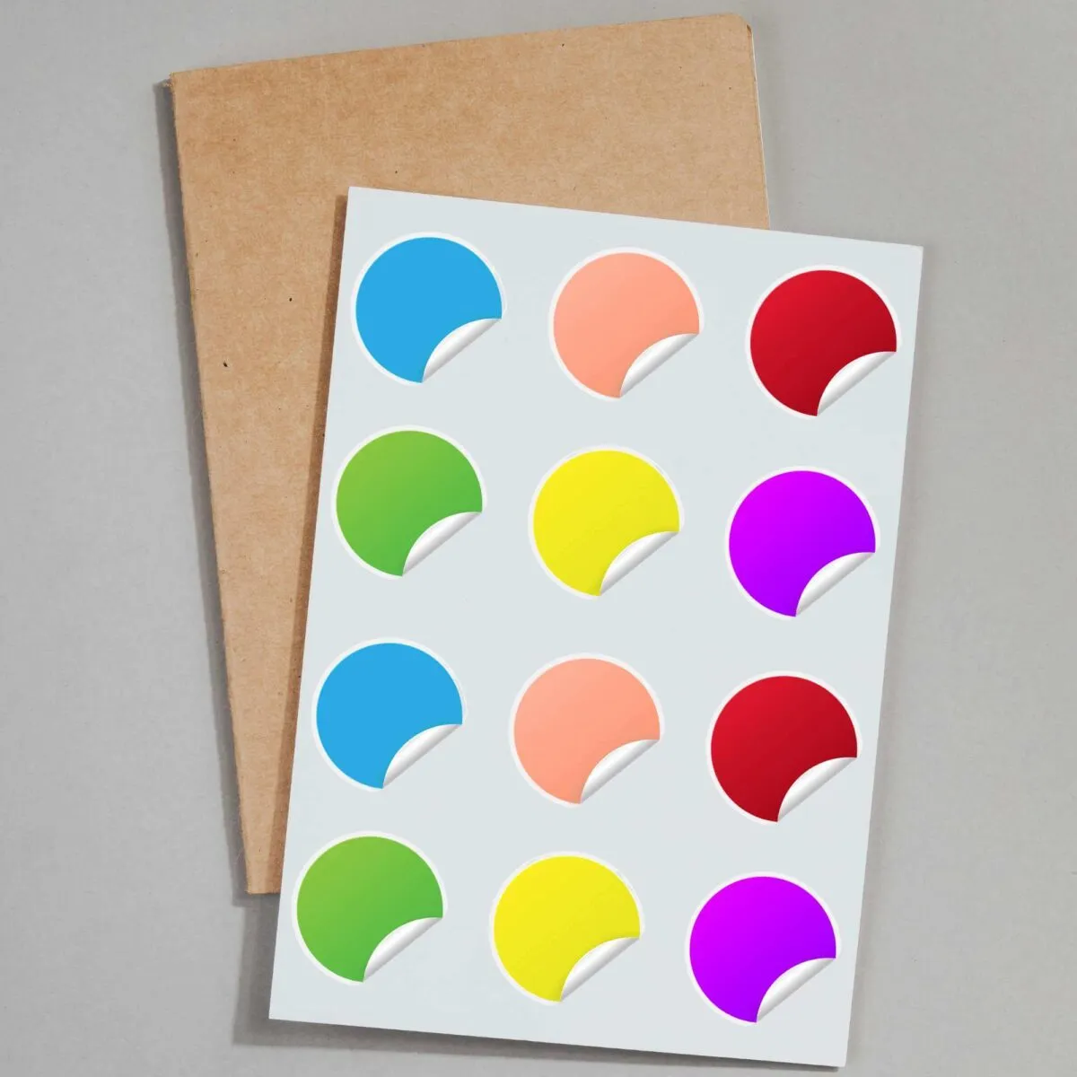 Circle Top Cut Label Sheets
