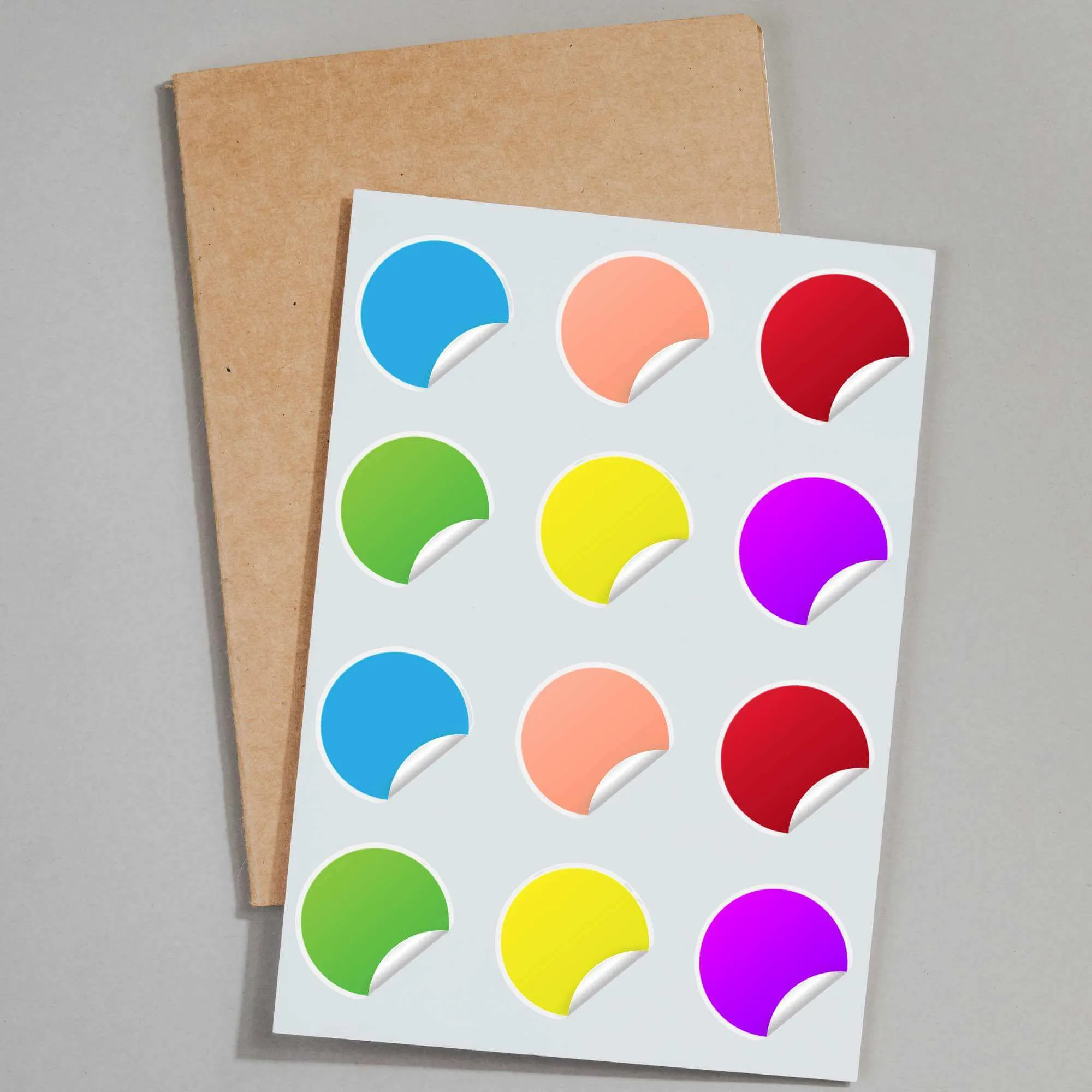 Circle Top Cut Label Sheets