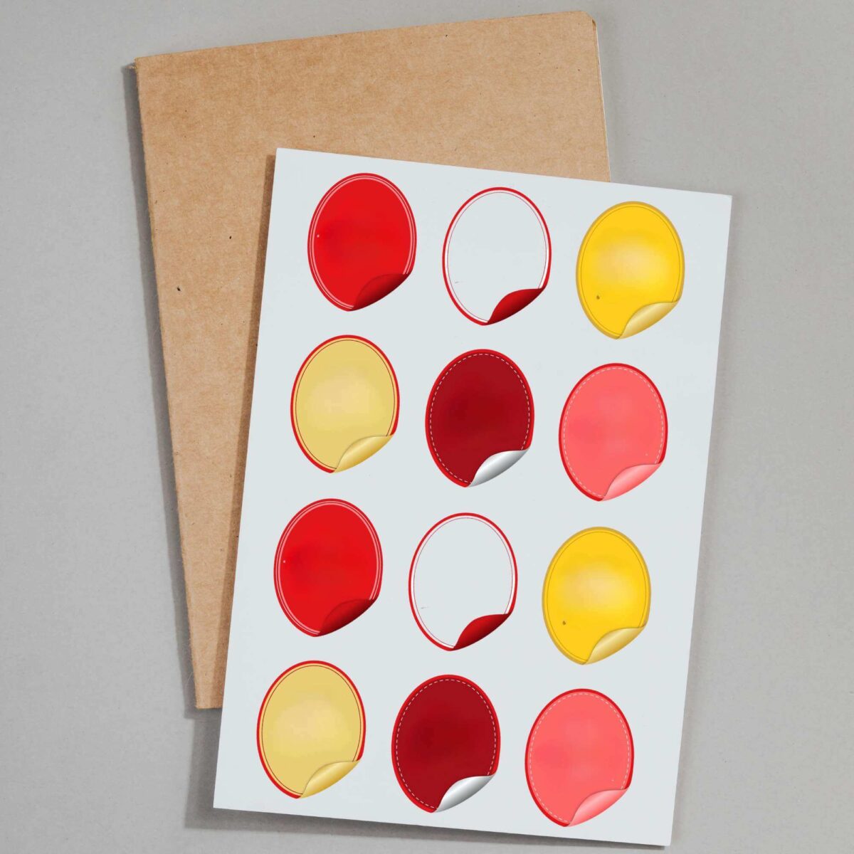 Oval Top Cut Label Sheets