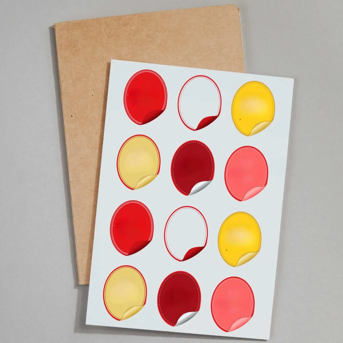 Oval Top Cut Label Sheets