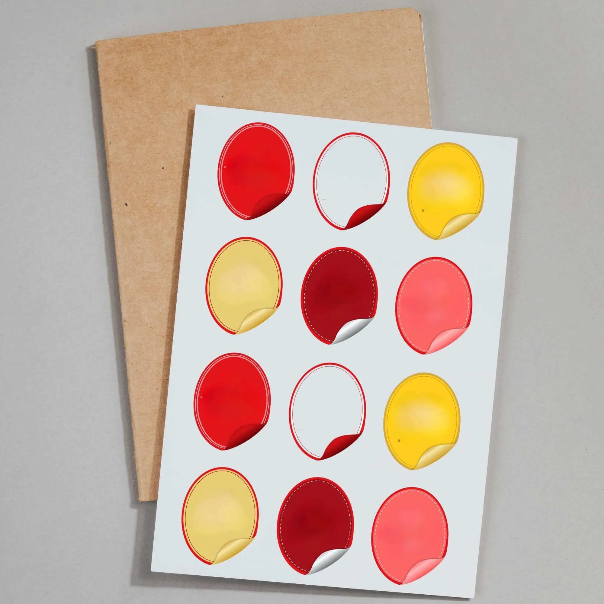 Oval Top Cut Label Sheets