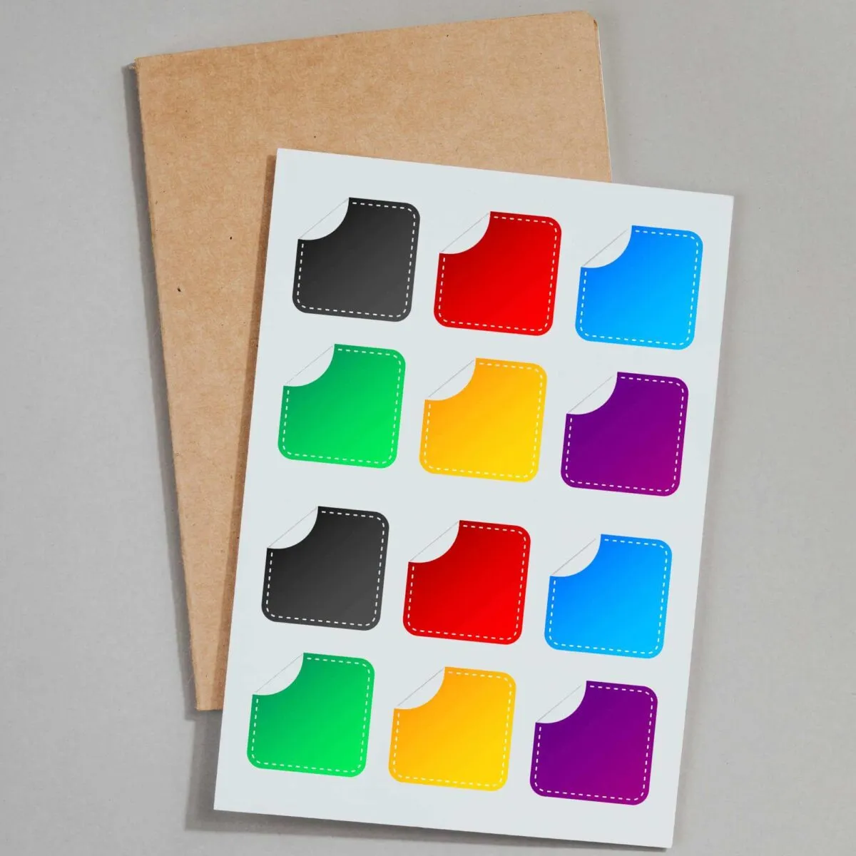 Square Top Cut Label Sheets