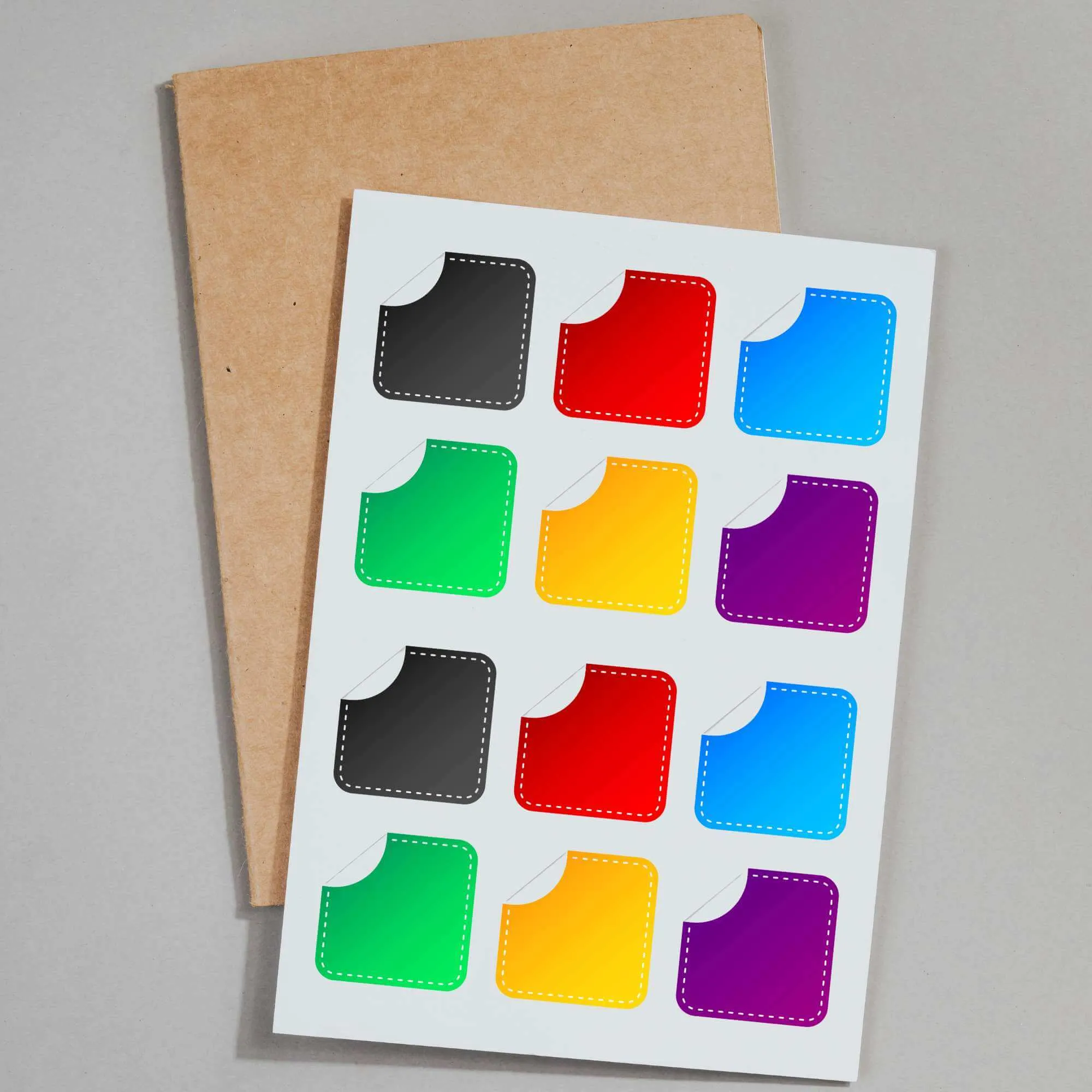 Square Top Cut Label Sheets